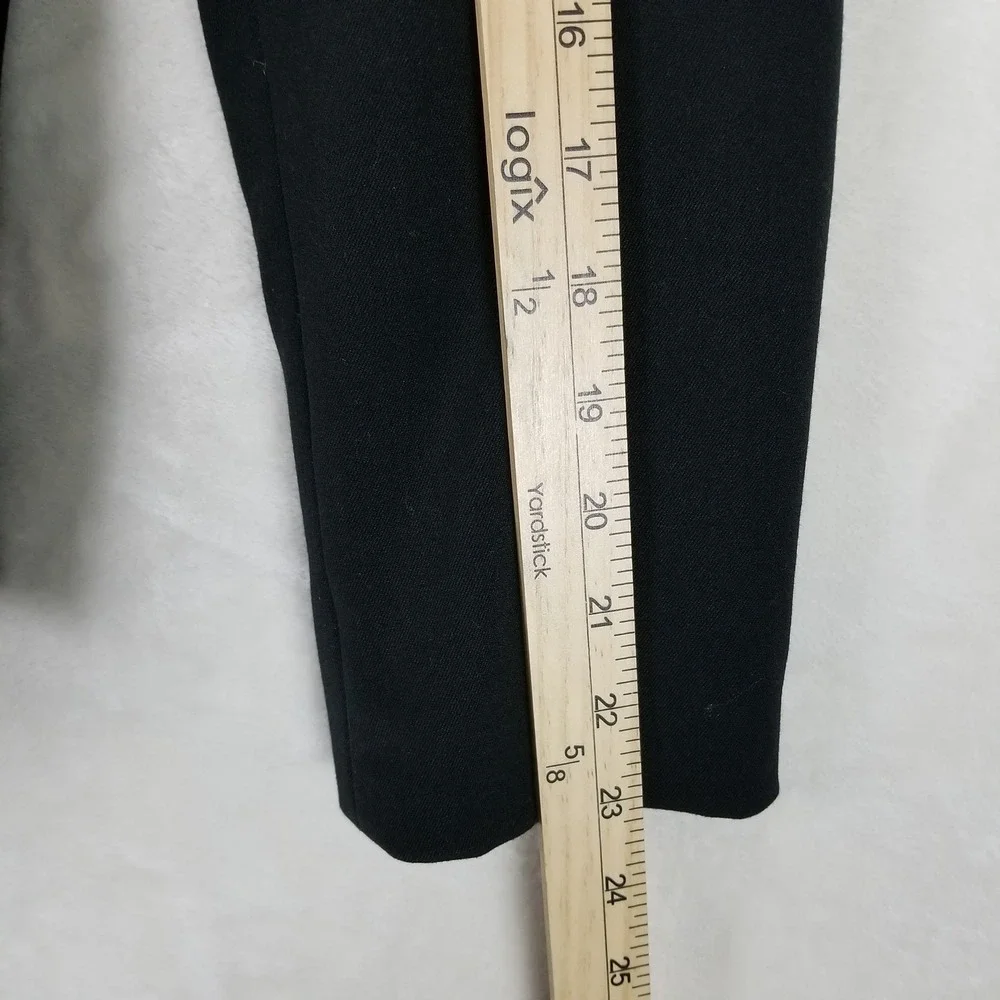 J.Crew Open Front Blazer Women 6 Black Polka Dot Lining Structured Workwear